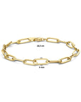 14K Geelgoud Armband Paperclip Platte Buis 5,0 Mm 18,5 Cm 4025207 - PansiteNederland.nl