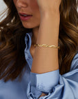 14K Geelgoud Armband Paperclip Spitse Buis 6,0 Mm 18,5 Cm 4025209