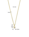 14K geelgoud collier zirkonia 41 + 4 cm 4025215