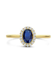 Geelgouden ring met synth. saffier en zirkonia 14K 4025236 - PansiteNederland.nl