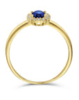 Geelgouden ring met synth. saffier en zirkonia 14K 4025236 - PansiteNederland.nl