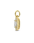 14K geelgoud hanger zirkonia halo 4025292 - PansiteNederland.nl