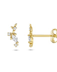 Gouden oorknoppen zirkonia - PSN4025357