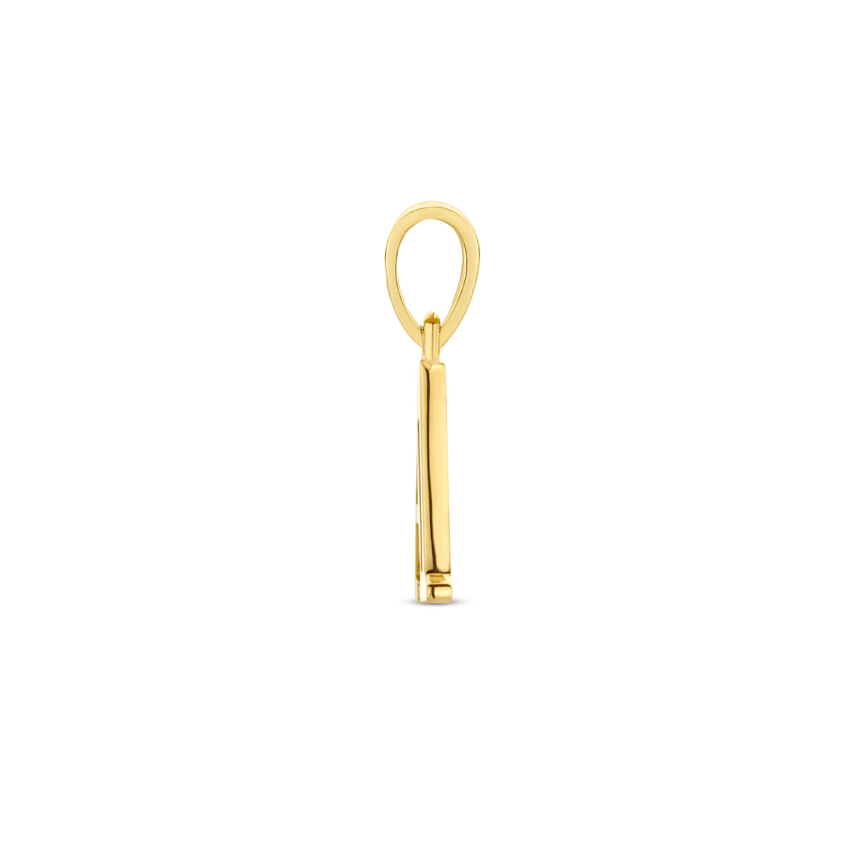 Hanger letter A zirkonia 14 mm 14K geelgoud #Letter_A