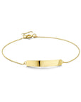 14K Geelgoud Graveerarmband Plaat 4,0 Mm 16,5 - 17,5 - 18,5 Cm 4025363 - PansiteNederland.nl