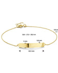 14K Geelgoud Graveerarmband Plaat 4,0 Mm 16,5 - 17,5 - 18,5 Cm 4025363 - PansiteNederland.nl