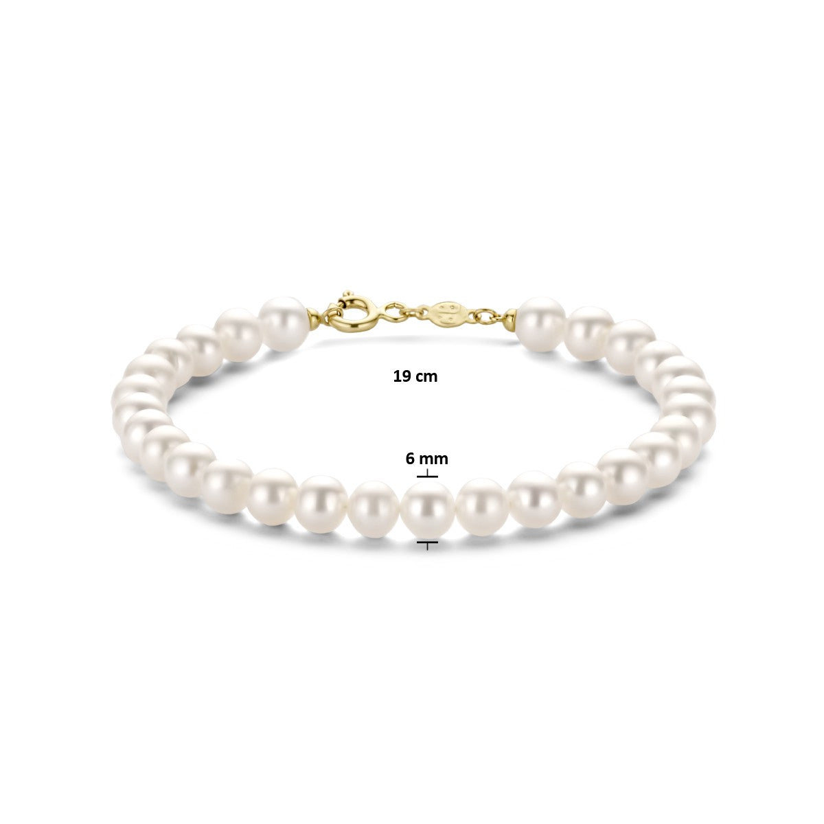 14K Geelgoud Armband Parel 6,0 Mm 19 Cm 4025617 - PansiteNederland.nl