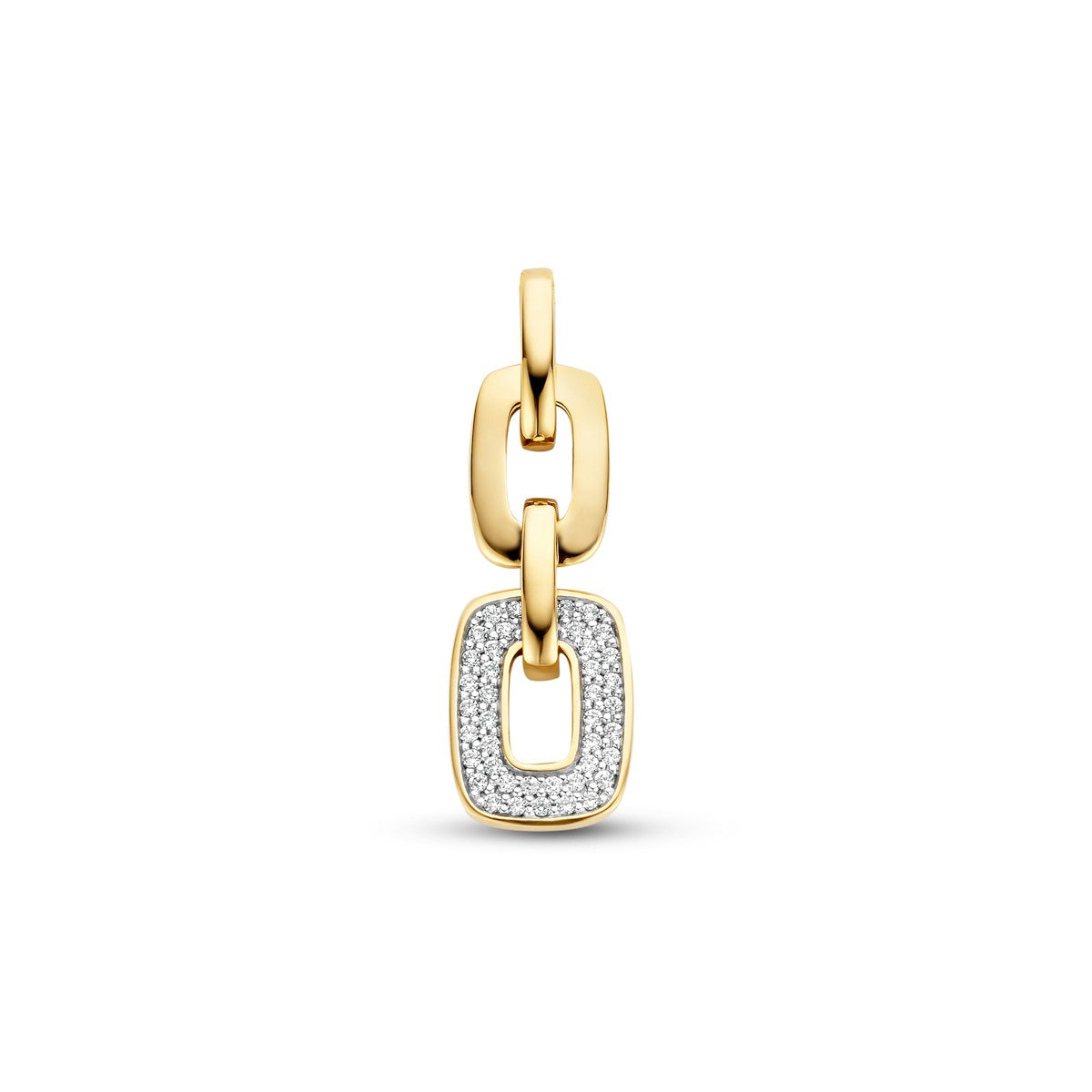14K geelgoud hanger schakel diamant 0.18ct h si 4025626 - PansiteNederland.nl