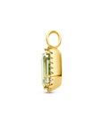 14K geelgoud hanger groen amethist en diamant 0.10ct h si halo 4025686
