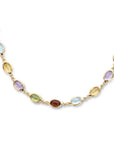 14K geelgoud collier natuurlijke kleurstenen 45 cm 4025694 - PansiteNederland.nl