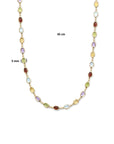 14K geelgoud collier natuurlijke kleurstenen 45 cm 4025694 - PansiteNederland.nl