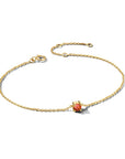 14K Geelgoud Armband Met Geboortesteen 15,5 - 17 - 18,5 Cm 4025746 - PansiteNederland.nl