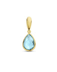 14K geelgoud hanger blauw topaas 4025785 - PansiteNederland.nl