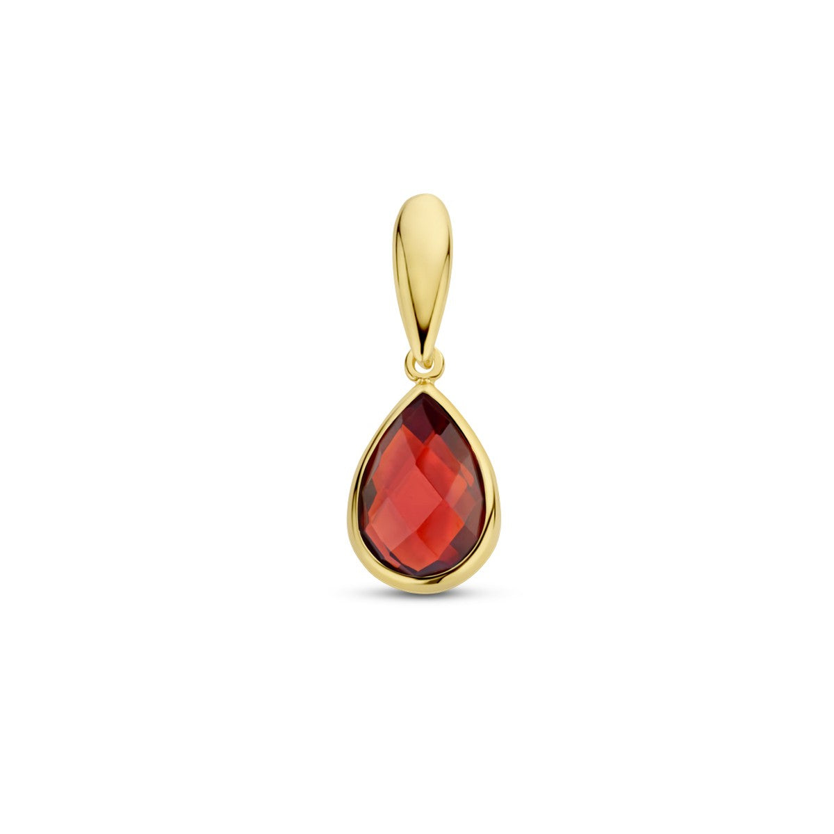 14K geelgoud hanger granaat 4025786 - PansiteNederland.nl