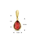 14K geelgoud hanger granaat 4025786 - PansiteNederland.nl