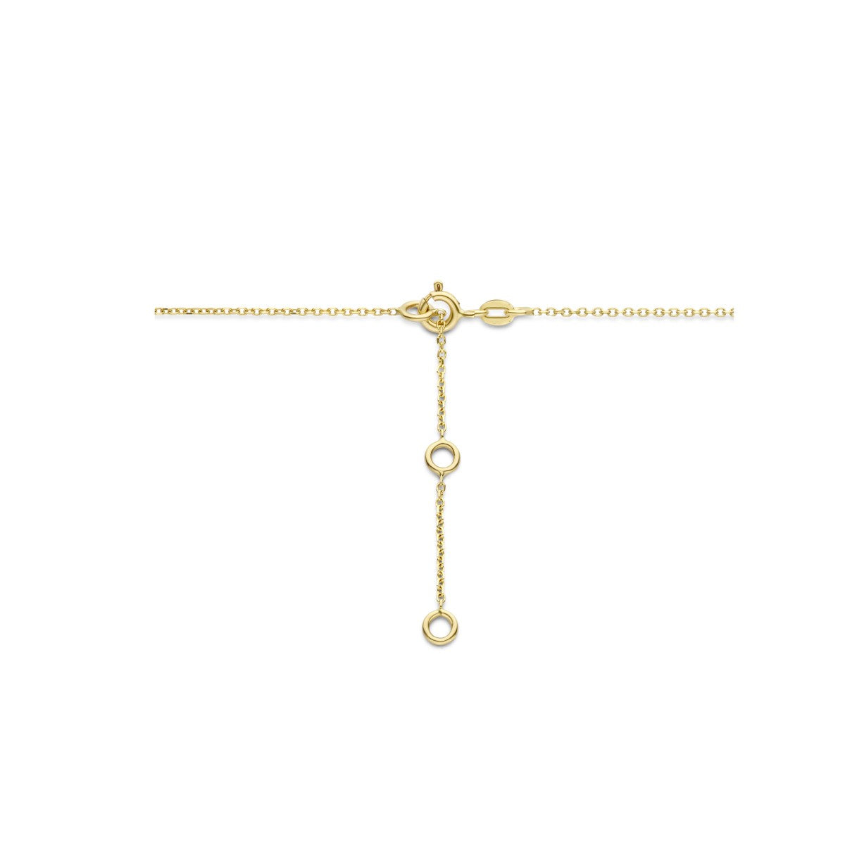 14K geelgoud collier groen agaat, kwartsiet en rondjes 41 - 43 - 45 cm 4025870 - PansiteNederland.nl