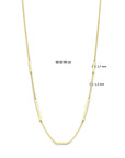 14K geelgoud collier balkjes 40 - 42 - 44 cm 4025906 - PansiteNederland.nl