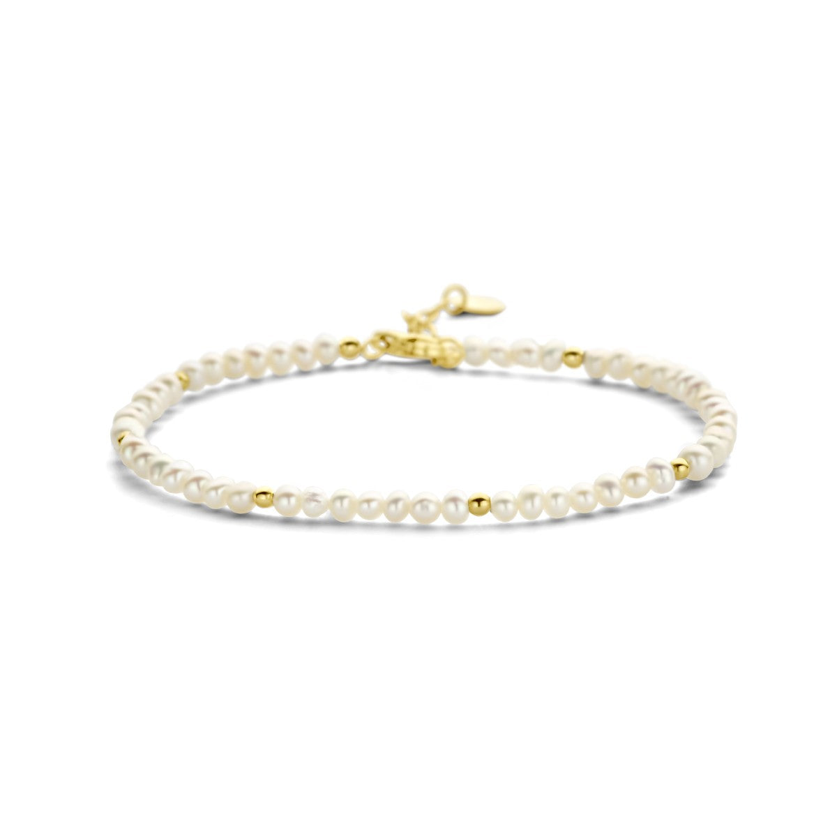 14K Geelgoud Armband Parels En Bolletjes 3,3 Mm 16 + 2 Cm 4025909 - PansiteNederland.nl