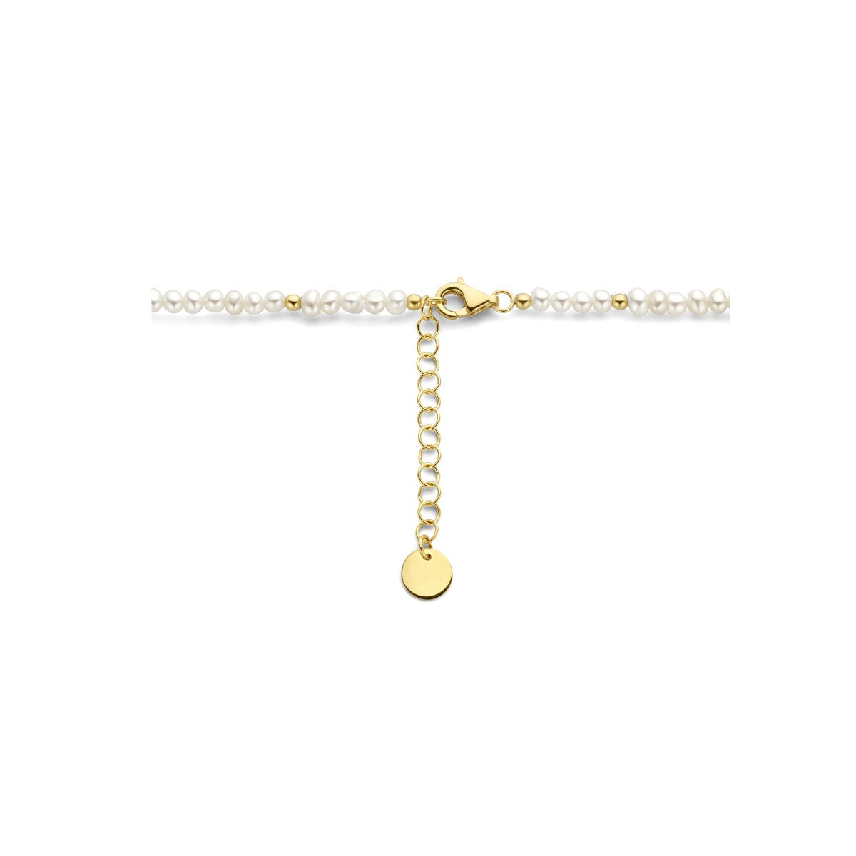 14K geelgoud collier parels en bolletjes 3,3 mm 41 + 4 cm 4025910 - PansiteNederland.nl