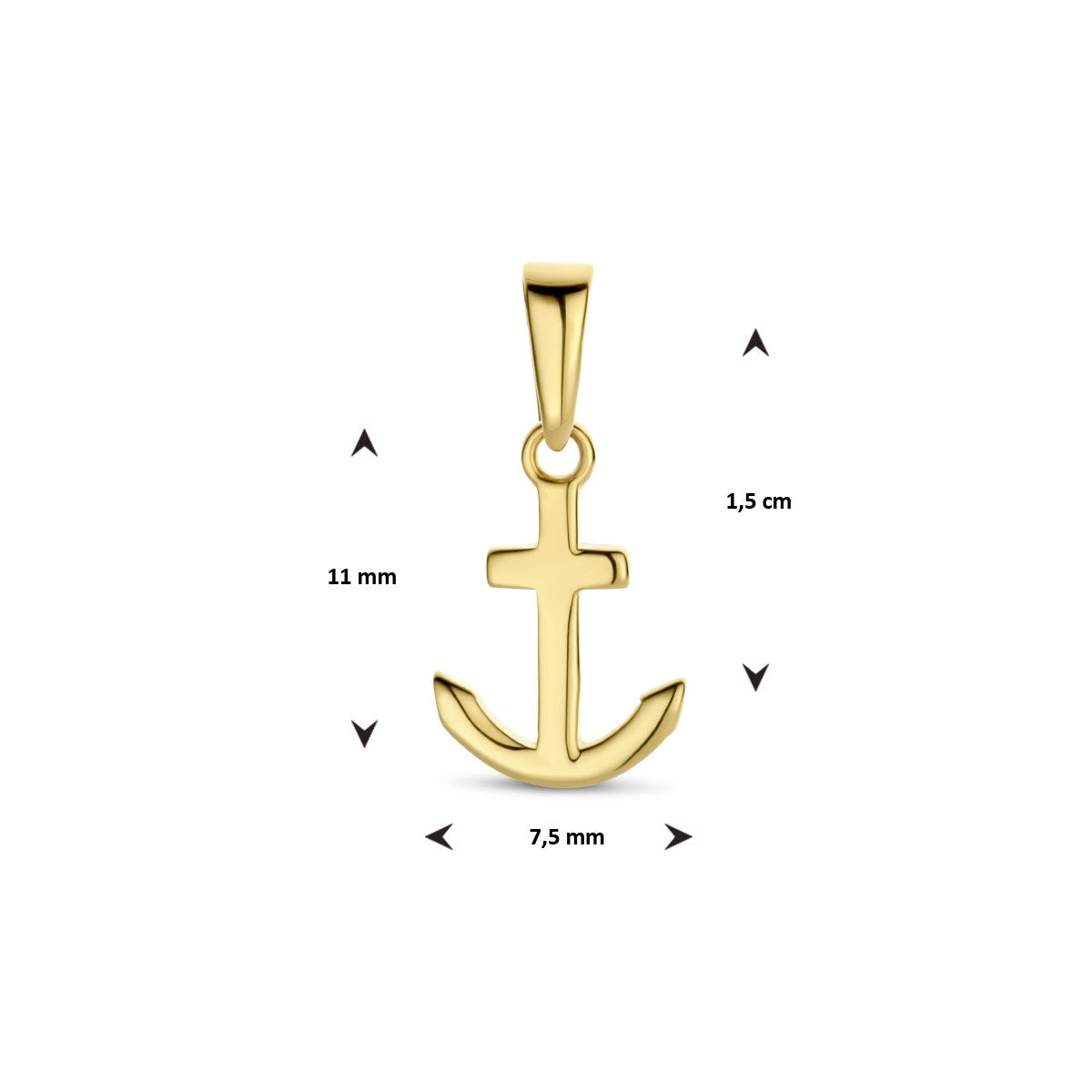 14K geelgoud hanger anker 4025931 - PansiteNederland.nl