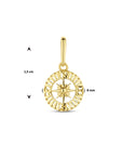 14K geelgoud hanger kompas 4026075 - PansiteNederland.nl