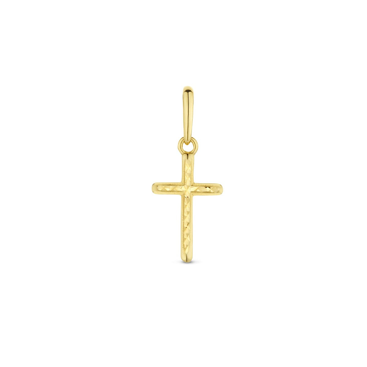 14K geelgoud hanger kruis gediamanteerd 4026077 - PansiteNederland.nl