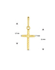 14K geelgoud hanger kruis gediamanteerd 4026077 - PansiteNederland.nl