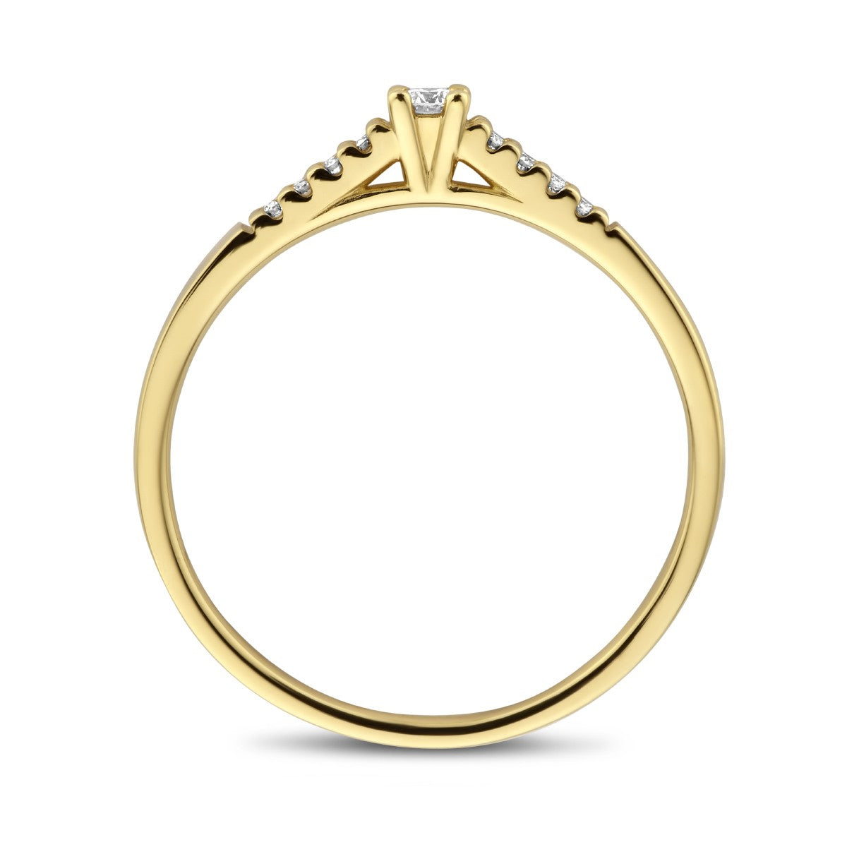 14K Geelgoud Ring Diamant 0.07Ct H Si 4026081 - PansiteNederland.nl