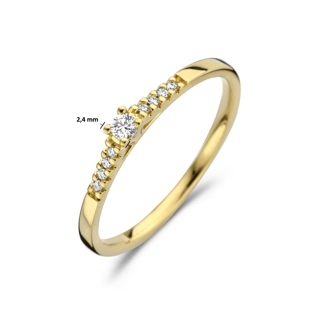 14K Geelgoud Ring Diamant 0.07Ct H Si 4026081 - PansiteNederland.nl