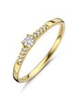 14K Geelgoud Ring Diamant 0.10Ct H Si 4026085