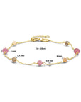 14K Geelgoud Armband Toermalijn 16 - 18 Cm 4026091