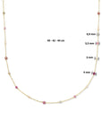 14K geelgoud collier toermalijn 40 - 42 - 44 cm 4026092