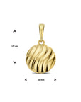 14K geelgoud hanger rondje 4026540 - PansiteNederland.nl