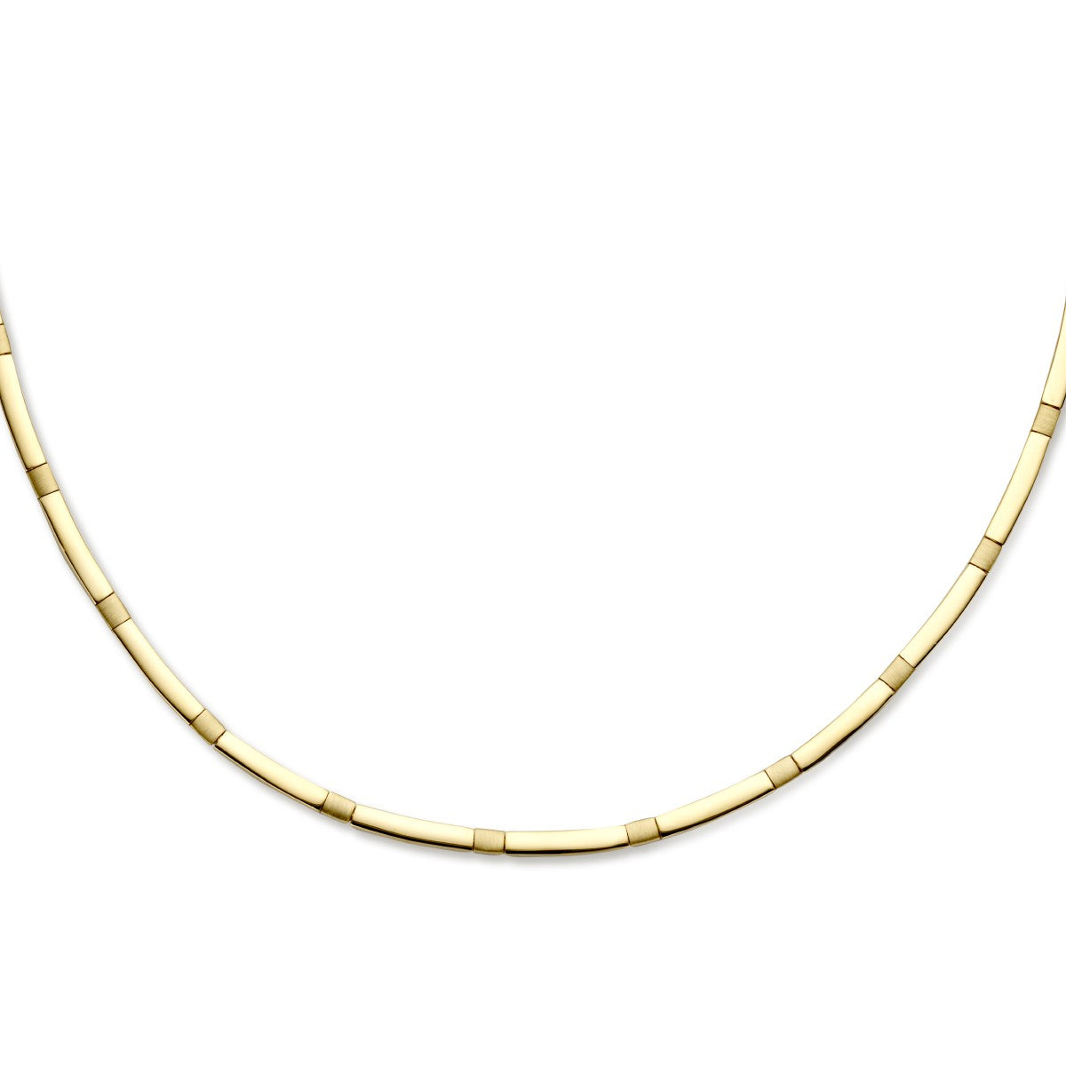 14K geelgoud collier choker 3,0 mm 43 cm poli/mat 4026646 - PansiteNederland.nl