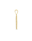 14K geelgoud graveerhanger rondje zirkonia 4026649 - PansiteNederland.nl