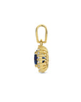 14K geelgoud hanger saffier zirkonia halo 4026671 - PansiteNederland.nl