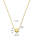 14K geelgoud collier klavertje 0,7 mm 42 - 45 cm 4026693 - PansiteNederland.nl