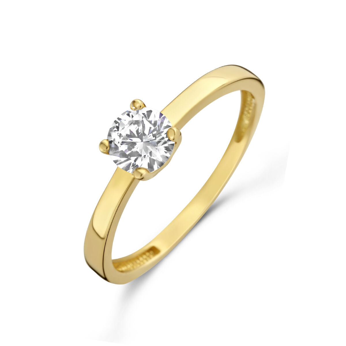 14K geelgouden ring zirkonia 4026699 - PansiteNederland.nl