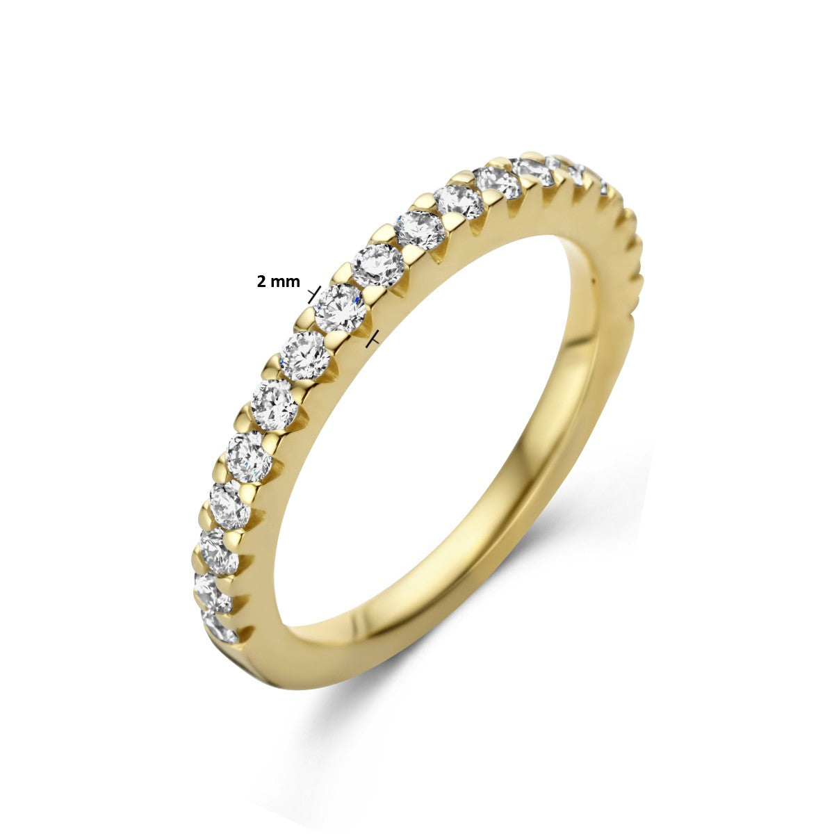 Aanschuifring diamant 0.50ct h si 14K geelgoud
