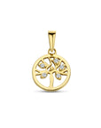 14K geelgoud hanger levensboom zirkonia 4026806 - PansiteNederland.nl