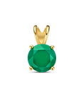 14K geelgoud hanger groen agaat 4026971 - PansiteNederland.nl