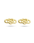 14K oorknoppen hartjes zirkonia - 4027155