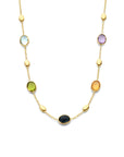 14K geelgoud collier natuurlijke kleurstenen 41 - 43 - 45 cm 4027499