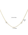 14K geelgoud collier parel 40 - 42 - 44 cm 4027844