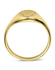 14K Geelgoud Graveerring Ovaal Met Zirkonia 4027954 - PansiteNederland.nl