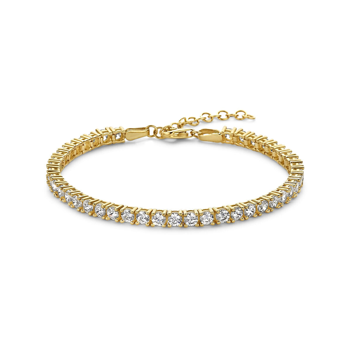 14K Geelgoud Tennisarmband Zirkonia 3,0 Mm 16 + 3 Cm 4027992 - PansiteNederland.nl