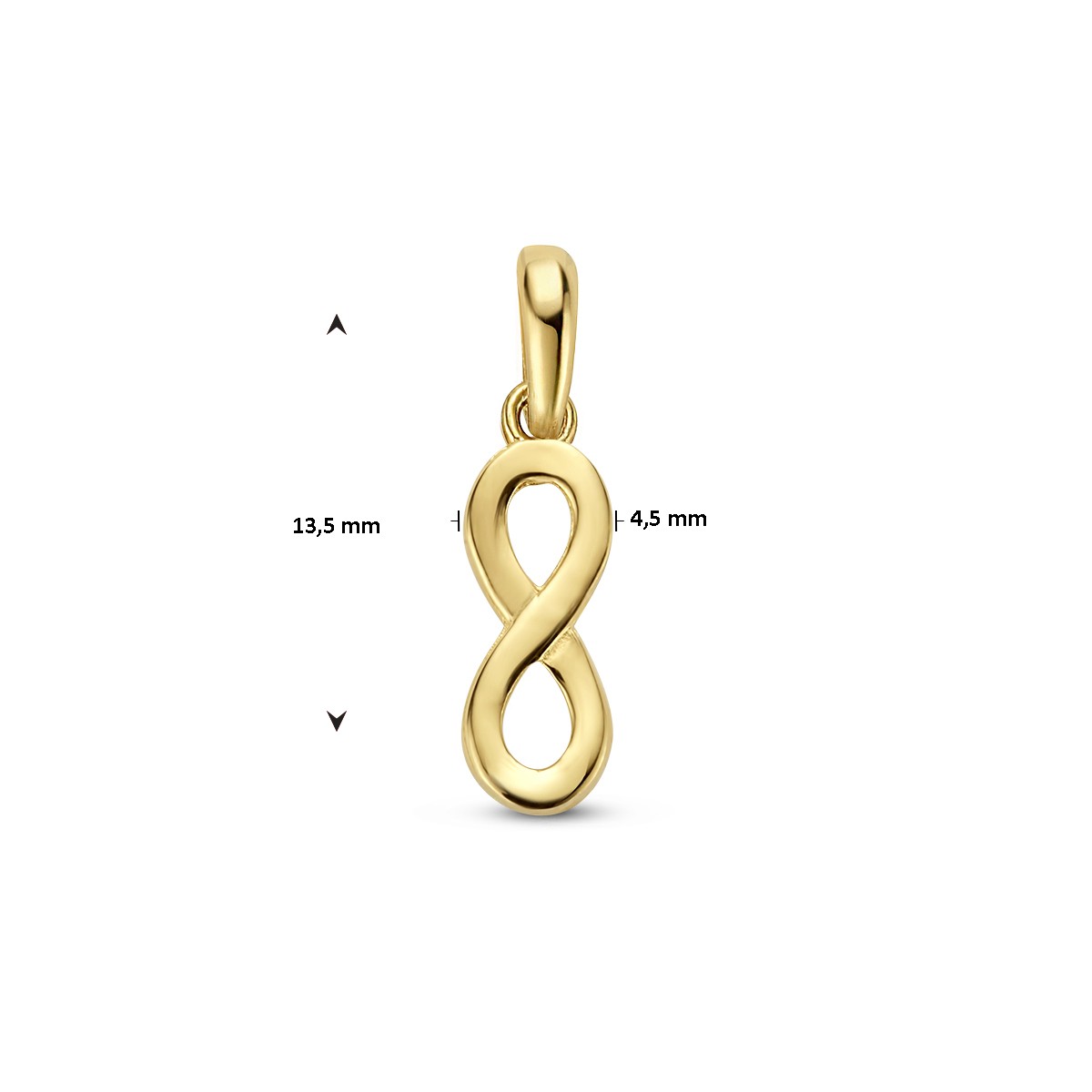Hanger infinity 14K geelgoud 13,5 x 4,5 mm – 4027995