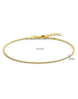 14K Geelgoud Gourmette 4-Zijdes Geslepen 1,4 Mm 19 + 2 Cm (Heren Lengte) 4028073 - PansiteNederland.nl