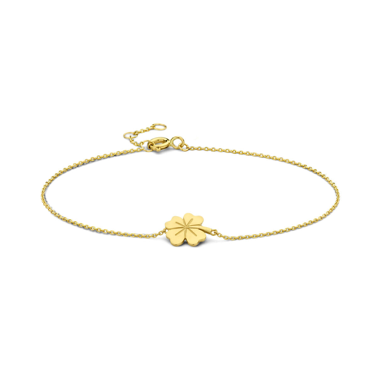 14K Geelgoud Armband Klaver 16,5 - 17,5 - 18,5 Cm 4028190 - PansiteNederland.nl