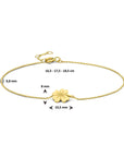 14K Geelgoud Armband Klaver 16,5 - 17,5 - 18,5 Cm 4028190 - PansiteNederland.nl
